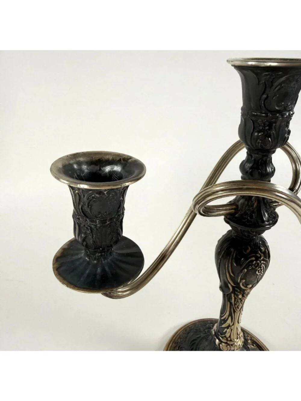 Vintage Wm Rogers Silverplate Triple Star Eagle Candle Holder 10